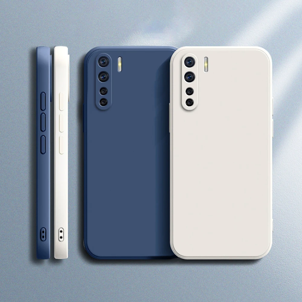Funda blanda Original para cámara OPPO A91, Carcasa cuadrada de silicona líquida OPPOA91, Funda clásica de lujo de alta calidad