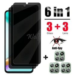 Protector de pantalla antiespía para HONOR X6b de vidrio templado