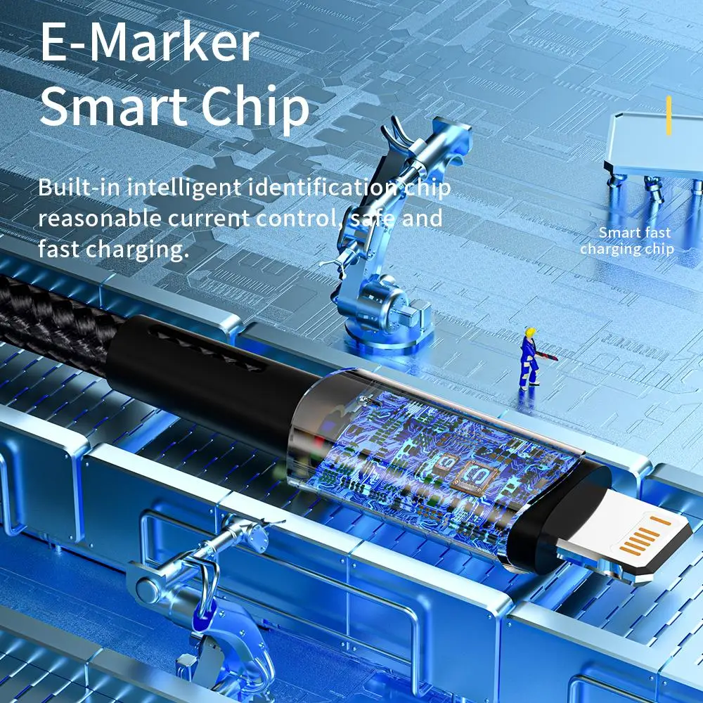 Essager-Cable USB tipo C para móvil, cargador de carga rápida de 20W, para iphone 12, 13, 14 Pro Max, Mini, Xs, Xr, X, 8, iPad, MacBook PD - imagen 5