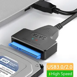 Cable Adaptador SATA a USB 3.0 para HDD y SSD de 2,5 pulgadas