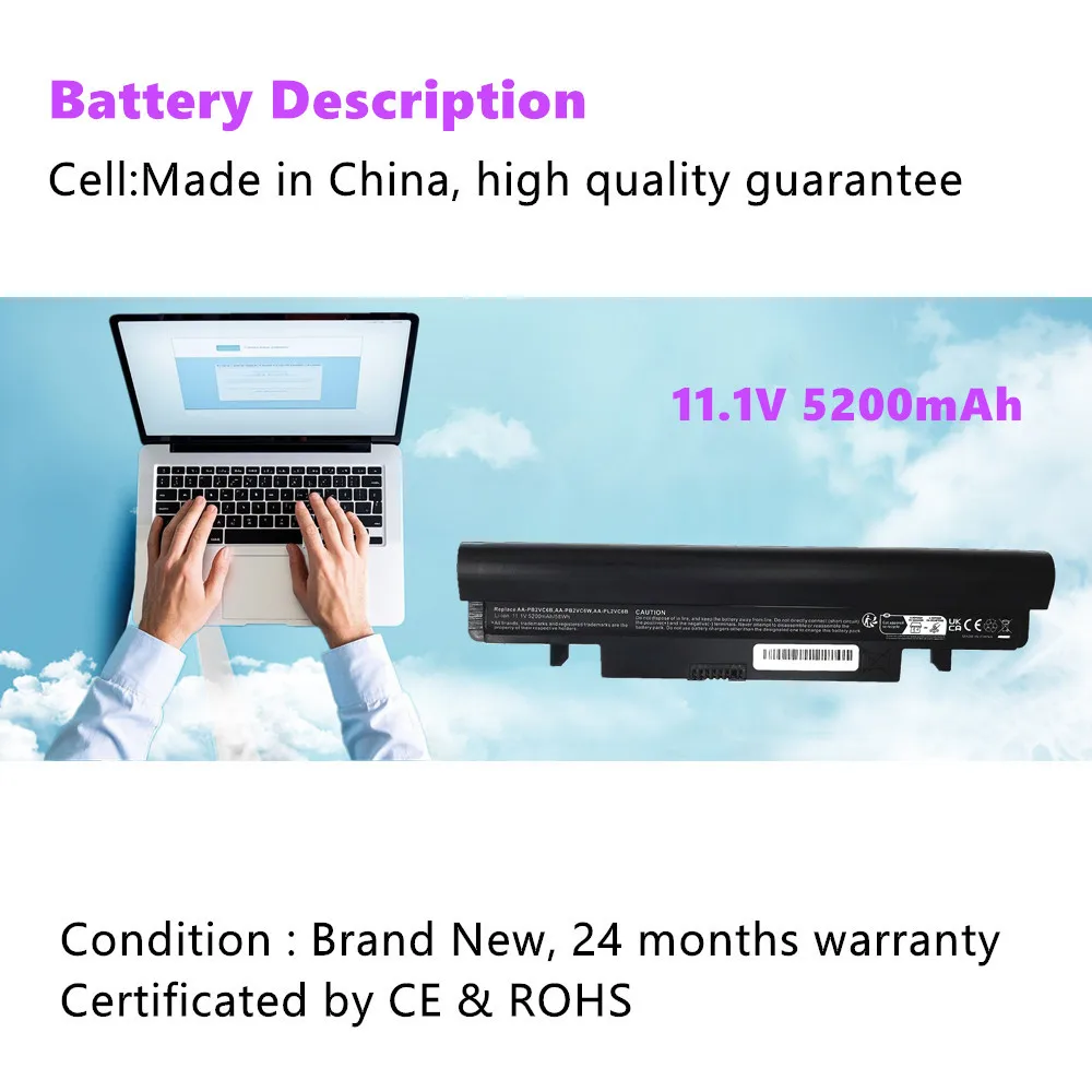 AA-PB2VC6B AA-PL2VC6B Batería para portátil Samsung N148 NP-N148 N150 NP-N150 NT-N150 - imagen 2