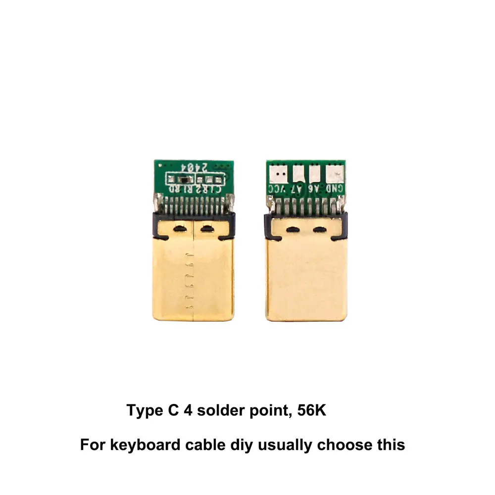 Carcasa de conector de Metal tipo C en ángulo, accesorios de Cable de datos DIY, enchufe de Metal tipo C de carga rápida Android de cobre para Cable de datos DIY - imagen 4