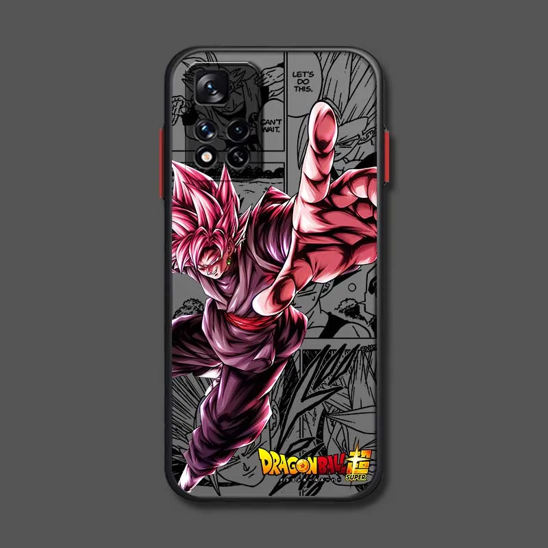 D-Dragon Ball Son Goku Manga funda para Xiaomi Redmi Note 14 13 12 11 10 9 Pro Plus 4G 5G funda de teléfono translúcida esmerilada - imagen 5