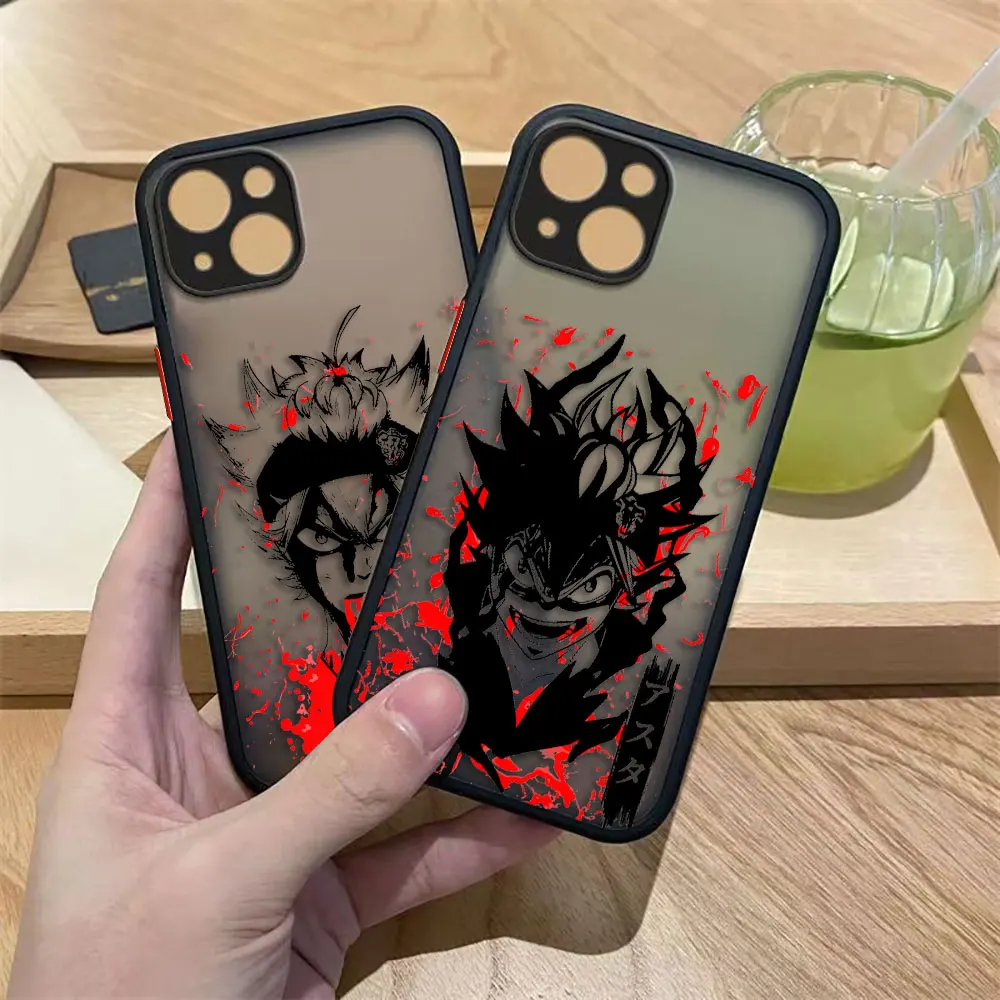 Funda de teléfono mate de trébol negro de Anime Asta para HUAWEI P40 MATE 20 30 NOVA 3I 4 7 7I 6 Y70 Y70S Y6P Y9 HONOR 20 70 90 X7 X8 - imagen 2