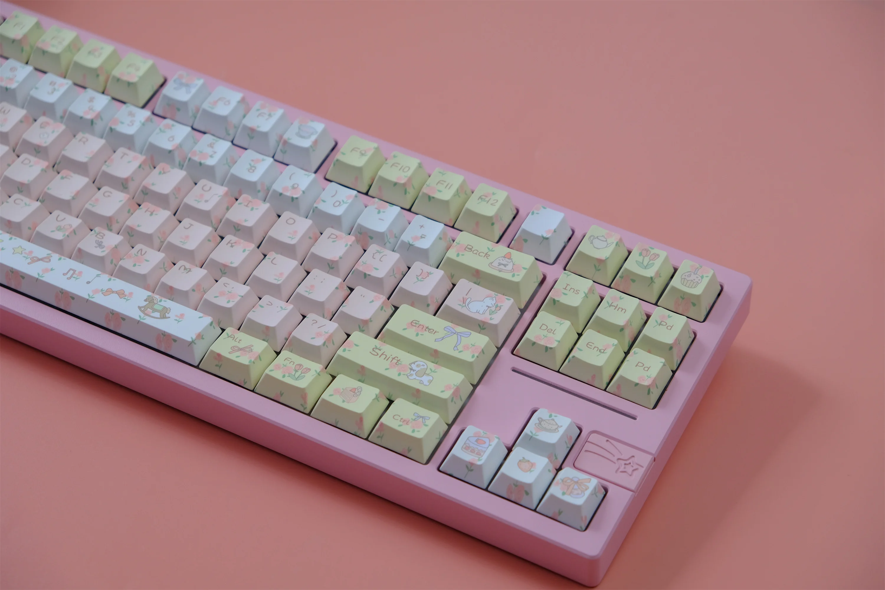 Regalos de primavera, teclas de 151 teclas, Material PBT, perfil de cereza, DYE-SUB Wooting personalizado para teclado mecánico CHERRY MX Switch - imagen 5