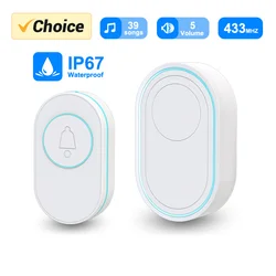 Timbre Inalámbrico Inteligente IP67 Botón Exterior Flash LED Seguridad
