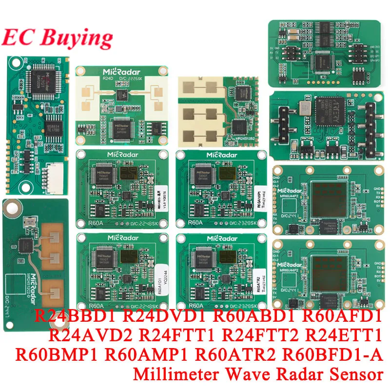 R24BBD1 R24DVD1 R60ABD1 R60AFD1 R24AVD2 R24FTT1 R24FTT2 R24ETT1 R60BMP1 R60AMP1 R60ATR2 R60BFD1-A Pista de radar de onda milimétrica