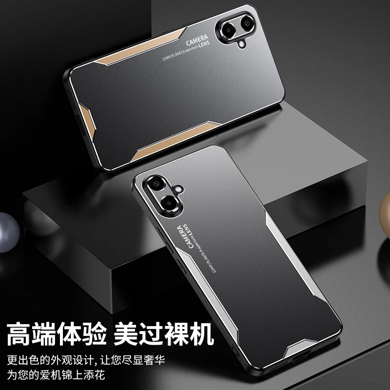 Funda para Samsung A07 de lujo de Metal mate protección de cámara cubierta dura de teléfono para Samsung A07 parachoques a prueba de golpes - imagen 3