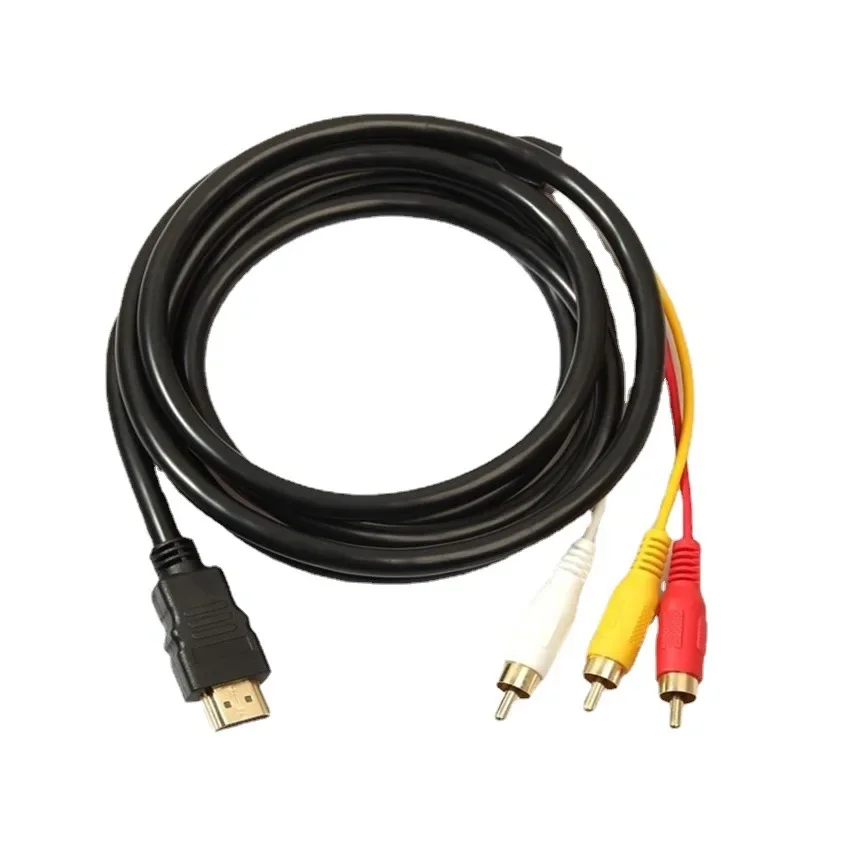 Convertidor de Audio y vídeo de 5 pies, Cable adaptador AV HDTV, HDMI útil, compatible con RCA - imagen 2
