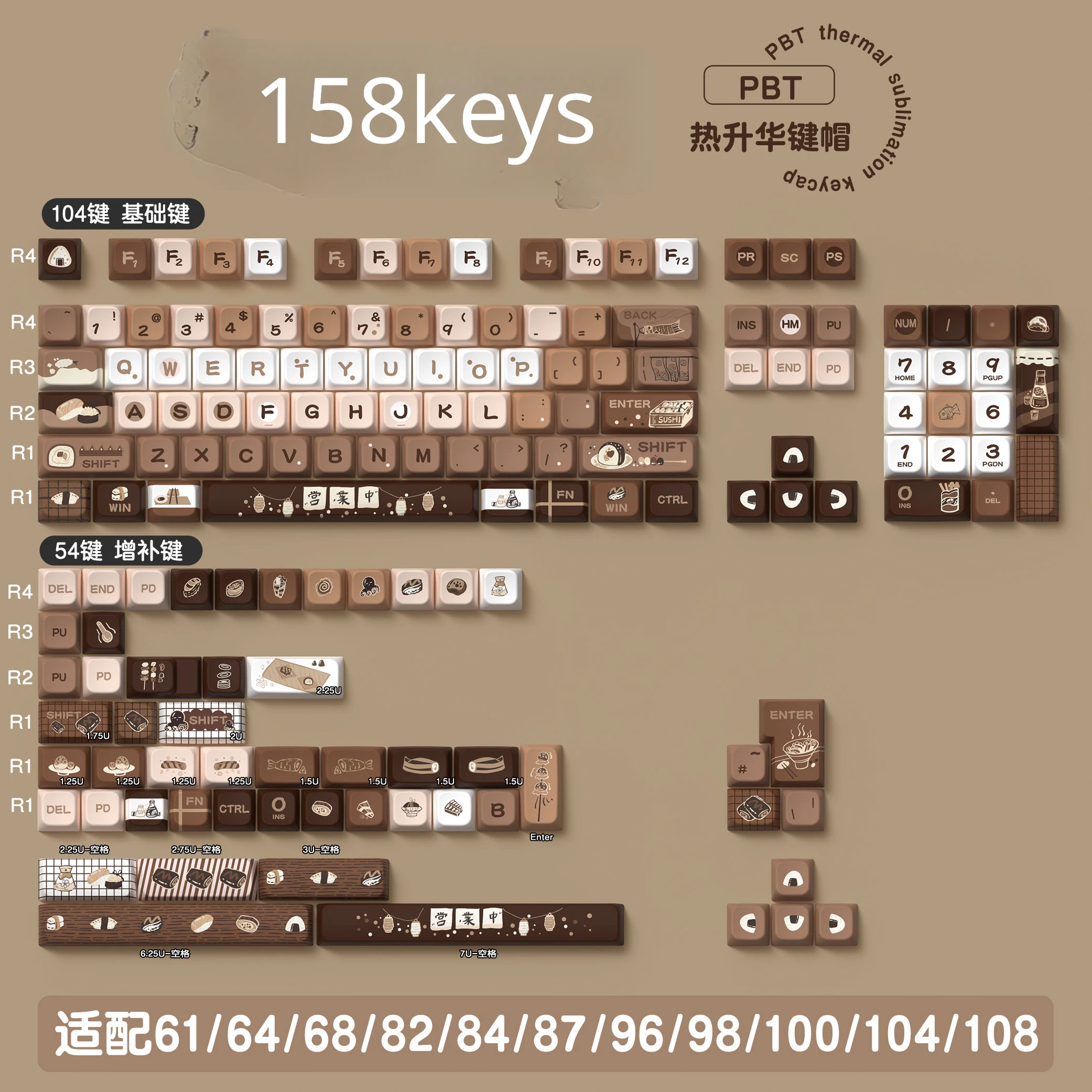158 keys