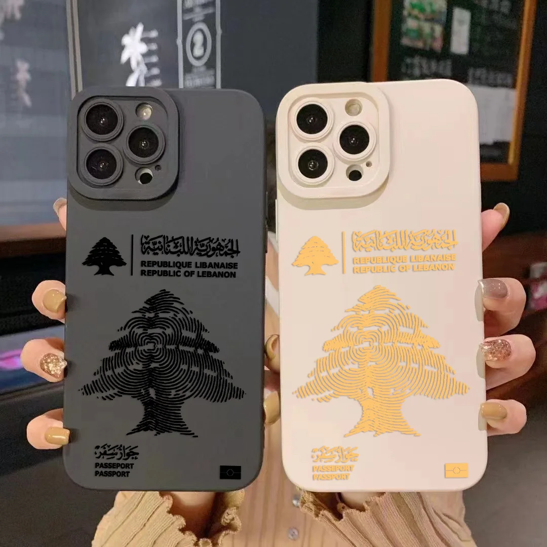Funda de teléfono con pasaporte del Líbano para Samsung Galaxy S25 S24 S23 S22 S21 S20 Note20 Edge FE Plus Ultra 4G 5G, funda trasera de silicona suave