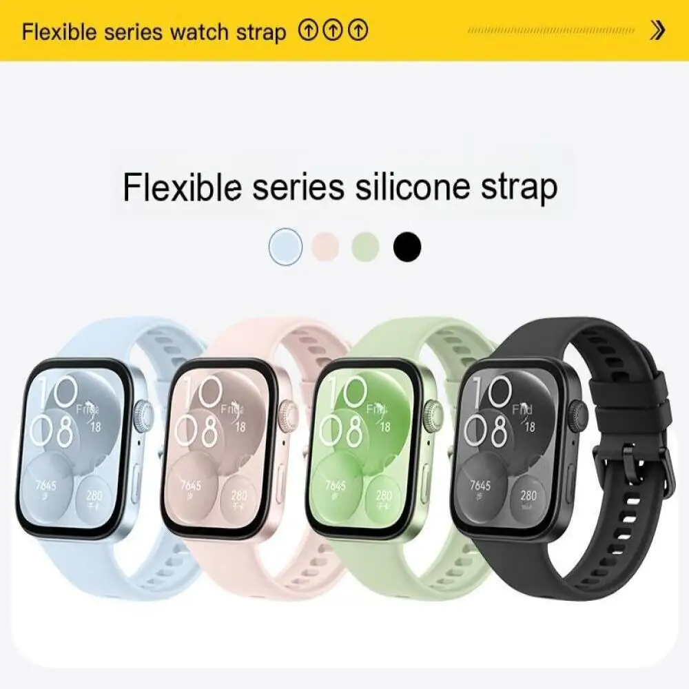 Correa de silicona para Huawei Watch Fit 3/4 Band, repuesto deportivo, pulsera de Color, correa para Huawei Watch Fit 4 Pro - imagen 5