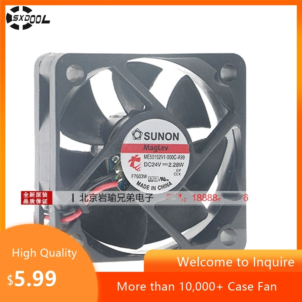 Para Sunon ME50152V1-000C-A99 50x50x15mm 24V DC ventilador de refrigeración de suspensión magnética