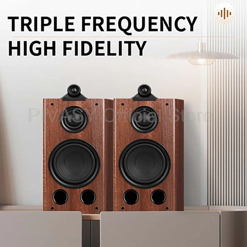 Altavoces de estantería Hifi Fever de 8 pulgadas, sistema de cine en casa de tres vías de 300W, amplificador de equipo de sonido de madera para música, altavoz pasivo