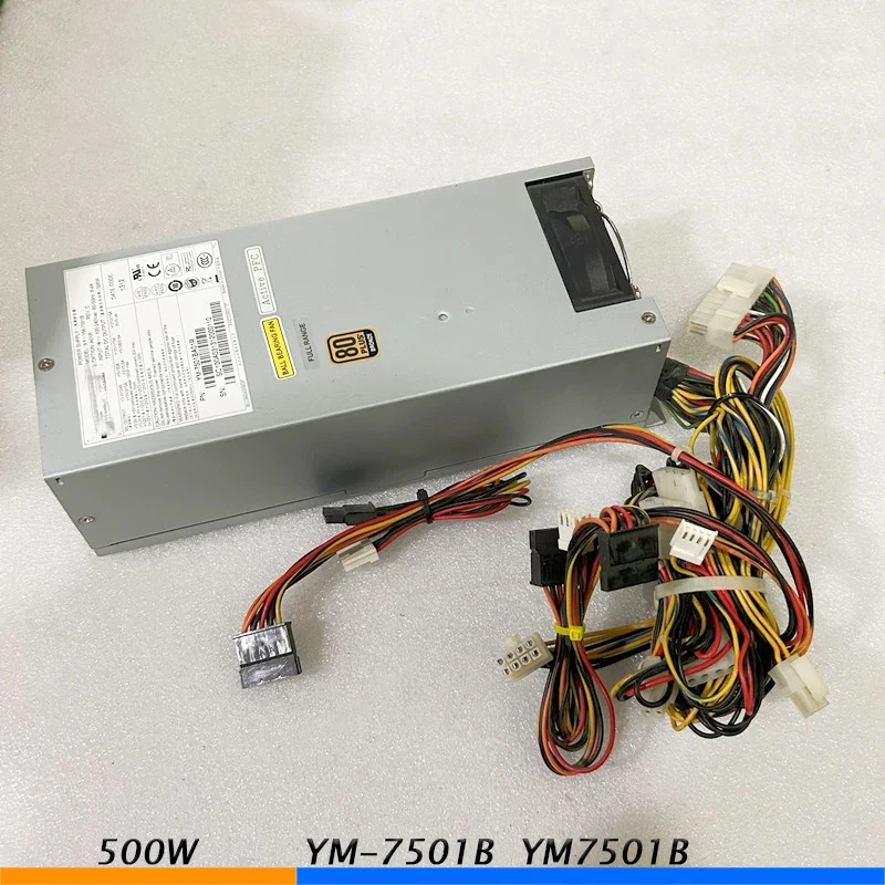 YM-7501B YM7501B 500W para fuente de alimentación de servidor 3Y 2U con silenciador eficiente dual de 8 pines perfecto probado - imagen 2