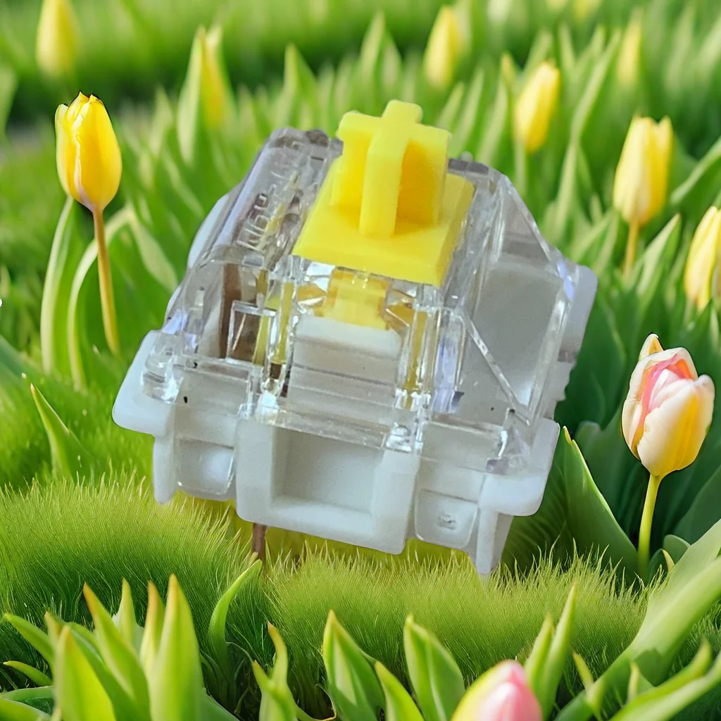 GATERON nuevo G Pro interruptor amarillo/plateado/blanco accesorios de teclado mecánico interruptores lineales de teclado mecánico de prelubricación - imagen 3