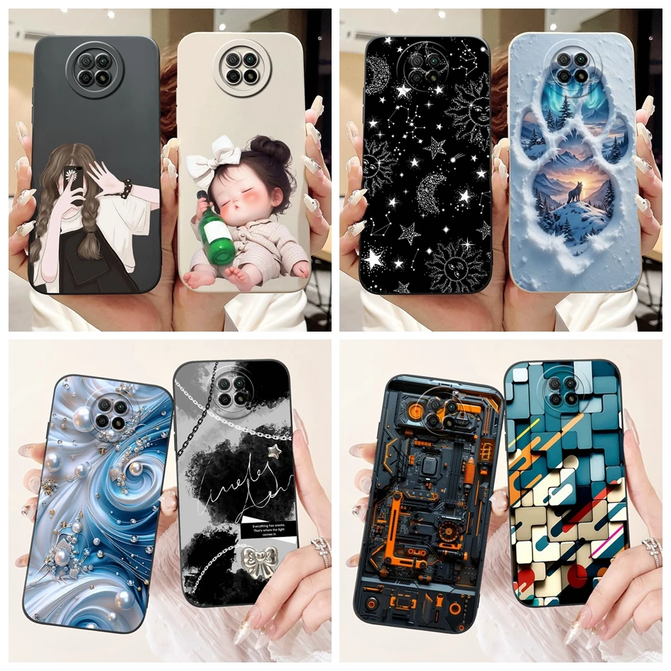 Para Xiaomi Redmi Note 9T funda Note 9 5G cubierta mate silicona suave protección de cámara funda de teléfono de moda para Redmi Note9T 5G Shell