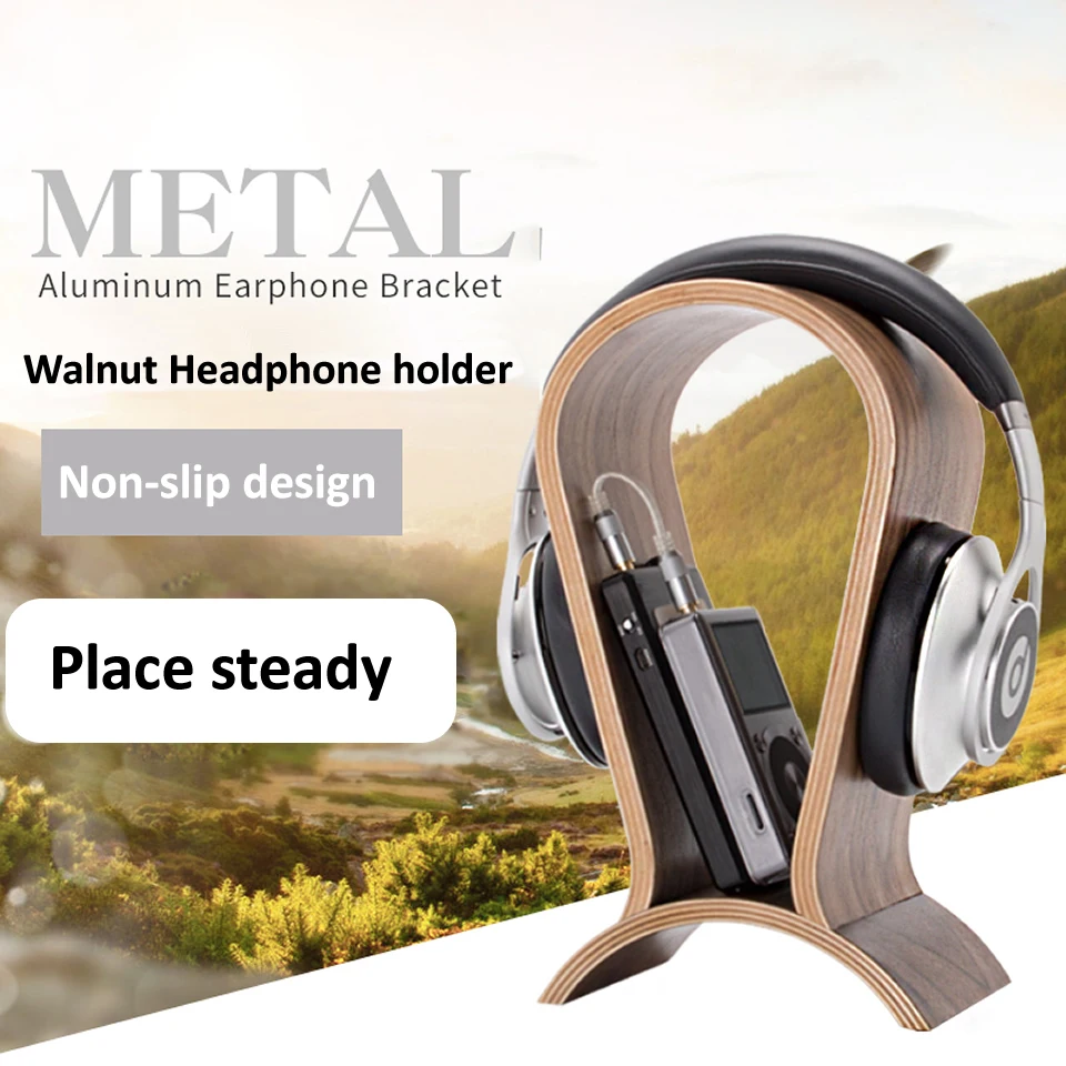 HKXA Soporte Auriculares Nogal para Gaming y Escritorio - imagen 4
