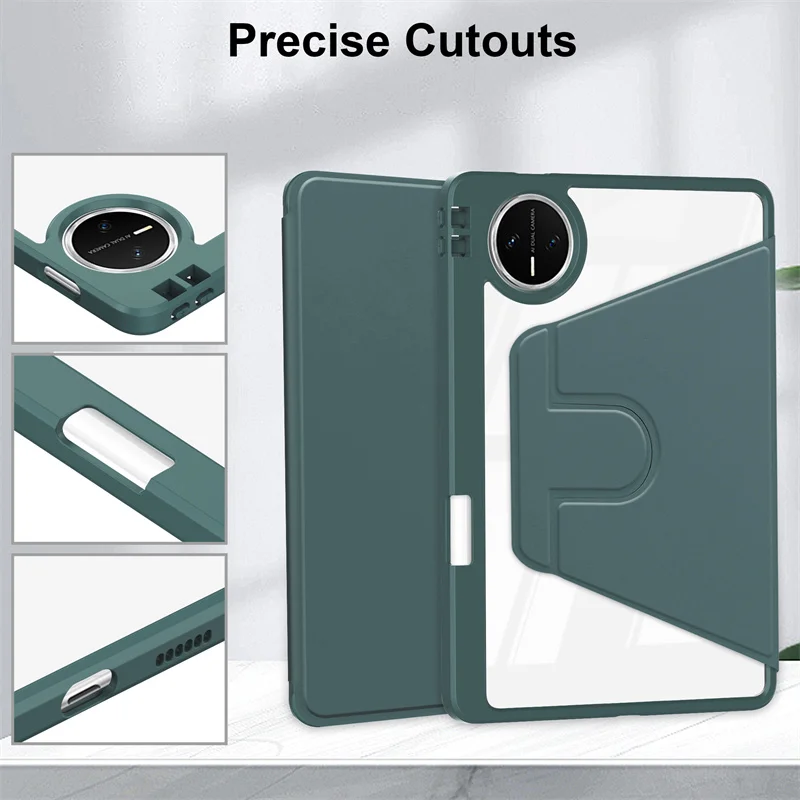 Funda con rotación de 360 grados para Huawei MatePad Mini, Funda de 8,8 pulgadas con portalápices, Funda trasera transparente acrílica para tableta Huawei MatePad Mini - imagen 4