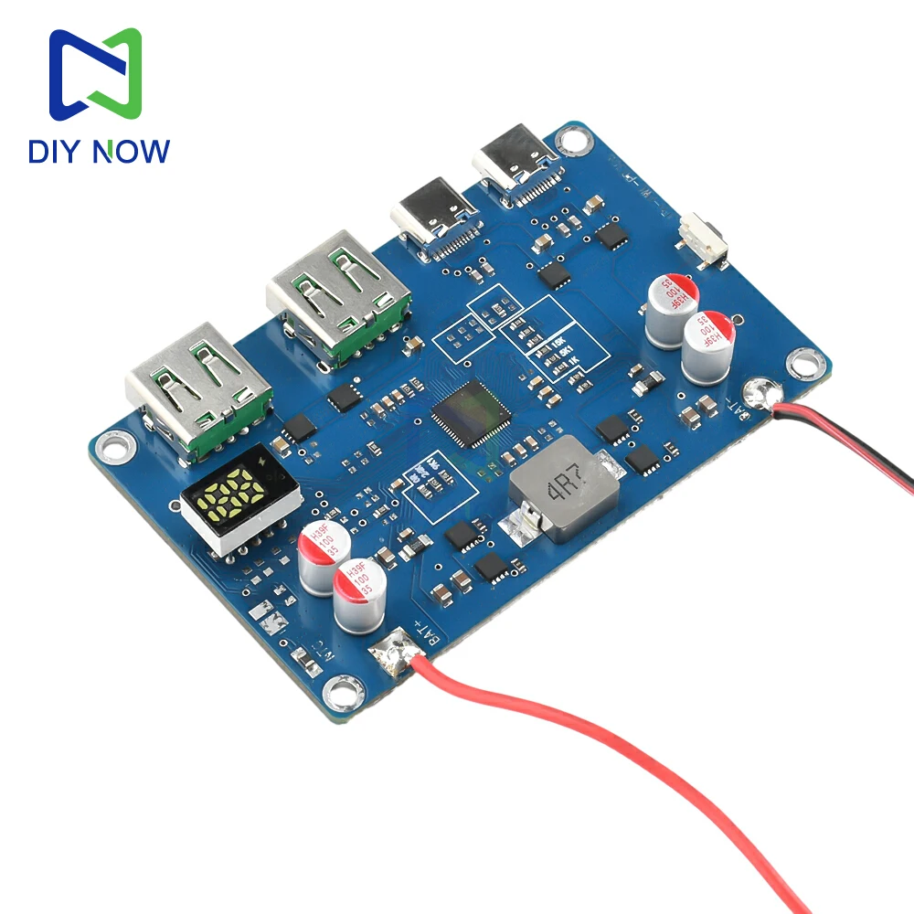 Módulo de carga rápida bidireccional de 100W PD QC power bank módulo de energía móvil 2-6S protección de batería de litio placa base compatible con MPPT - imagen 2