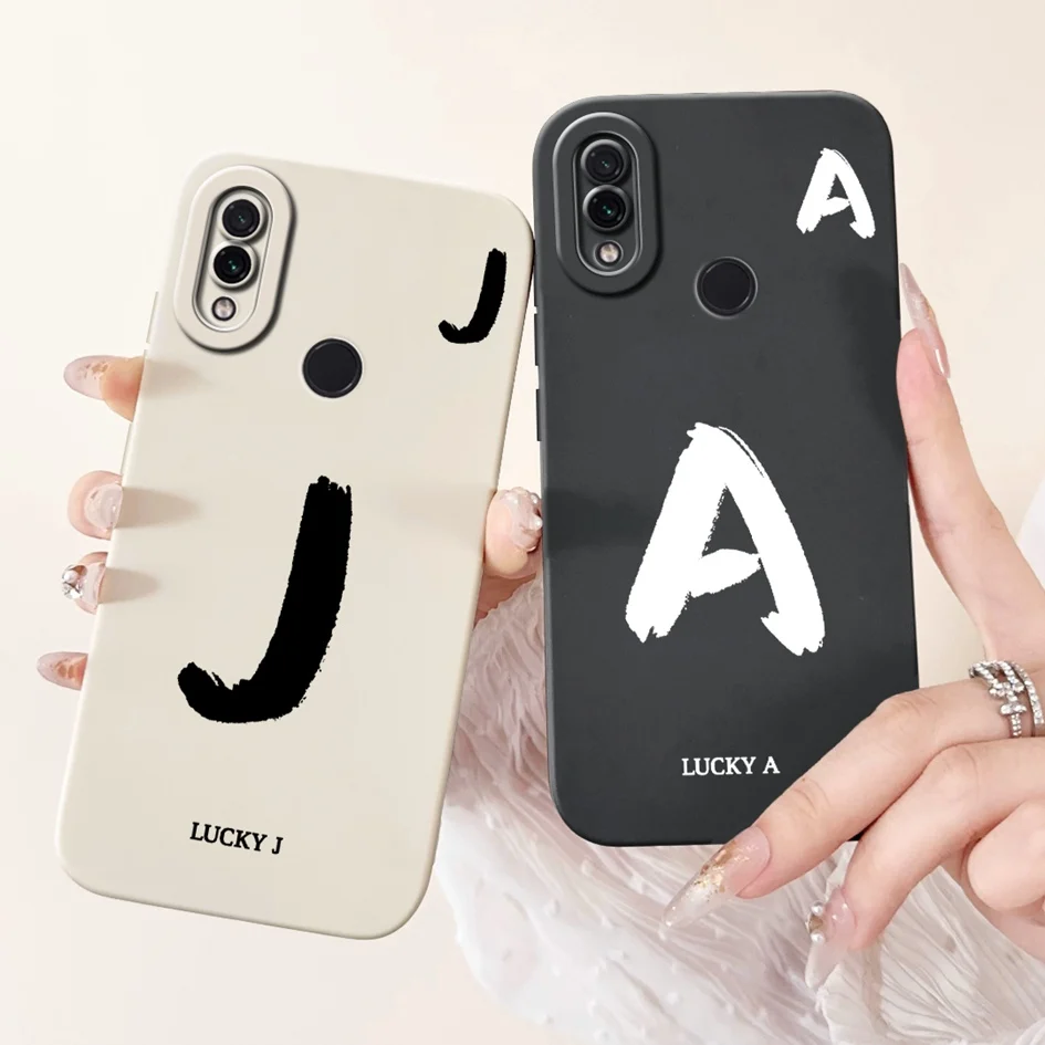 Para Xiaomi Redmi Note 7 Pro funda bonita letras de nombre en inglés funda protectora trasera de silicona suave para Xiaomi Redmi Note 7 7S parachoques
