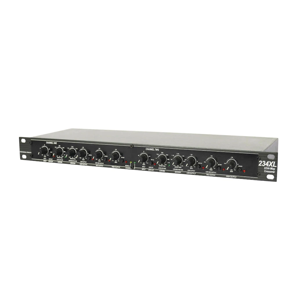 Crossover electrónico 234XL, equipo periférico de sonido profesional estéreo de 2/3 vías, ecualizador de Audio cruzado Mono de 4 vías - imagen 4