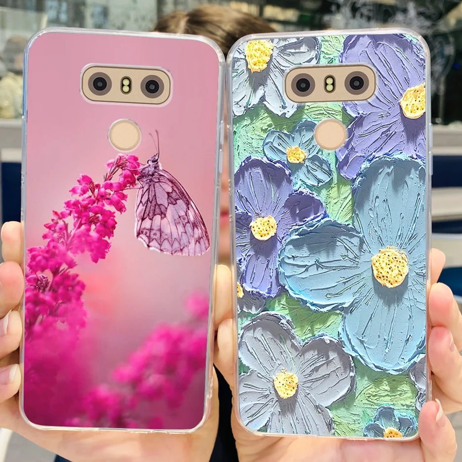 Funda de silicona blanda para teléfono LG, carcasa trasera pintada de lujo para G6 + H870 H871 H872 H873, G6 Plus G 6 LGG6 - imagen 2