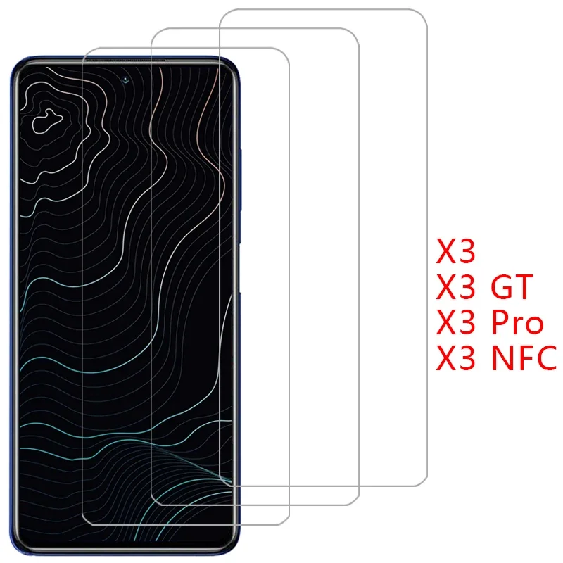 Vidrio templado protector para xiaomi poco x3 pro nfc gt protector de pantalla en pocox3 x 3 3x x3pro x3nfc x3gt pocox3pro 5g película