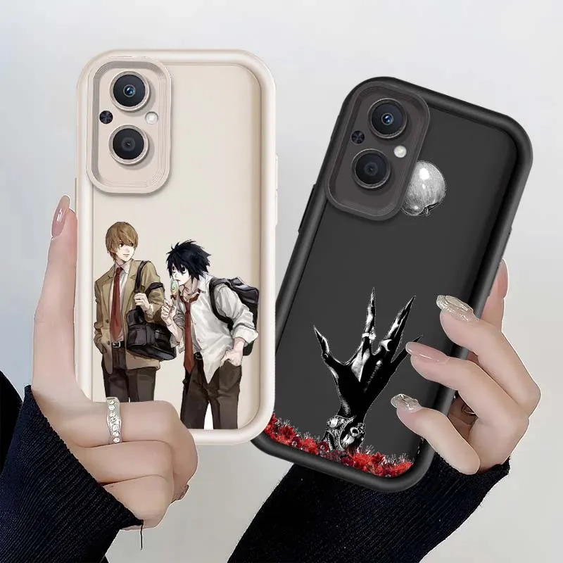 Funda para Teléfono con Diseño de Anime Death Note para OPPO Reno10 Reno8 Reno7 Reno6 Reno5 T Z Lite Pro Plus 5G
