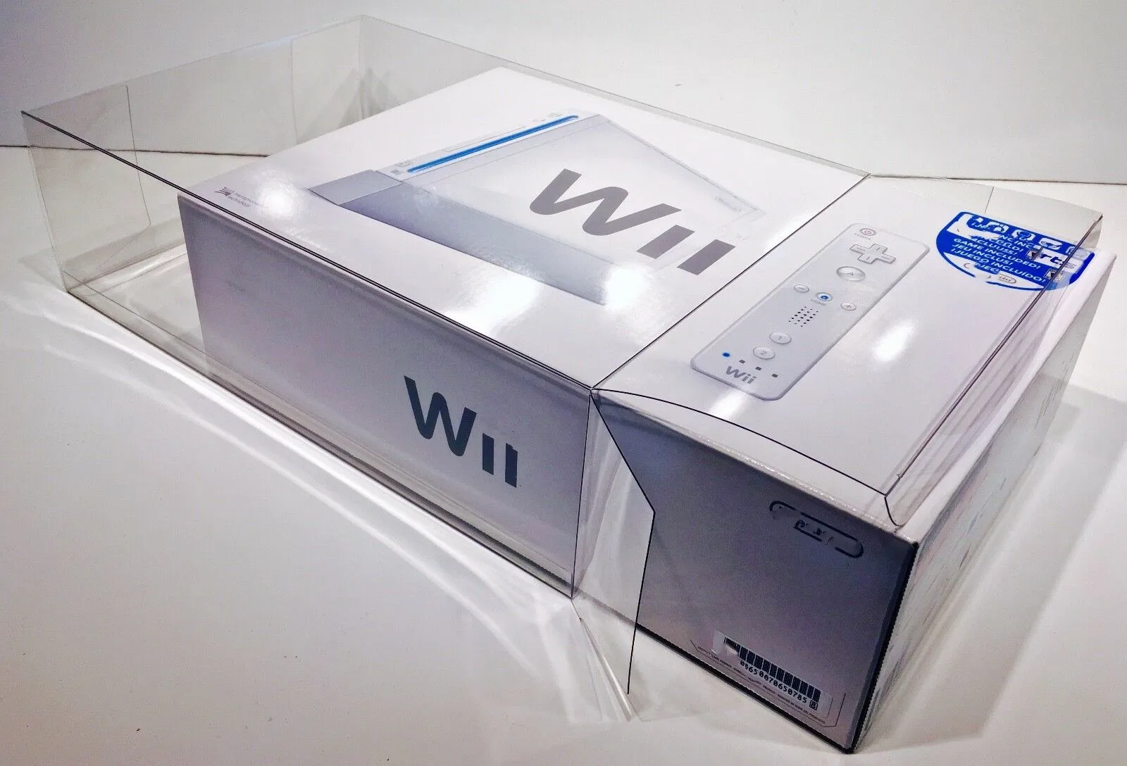 1 protector de caja de consola transparente ¡Saja de consola NINTENDO Wii tamaño original! ¡Lea!