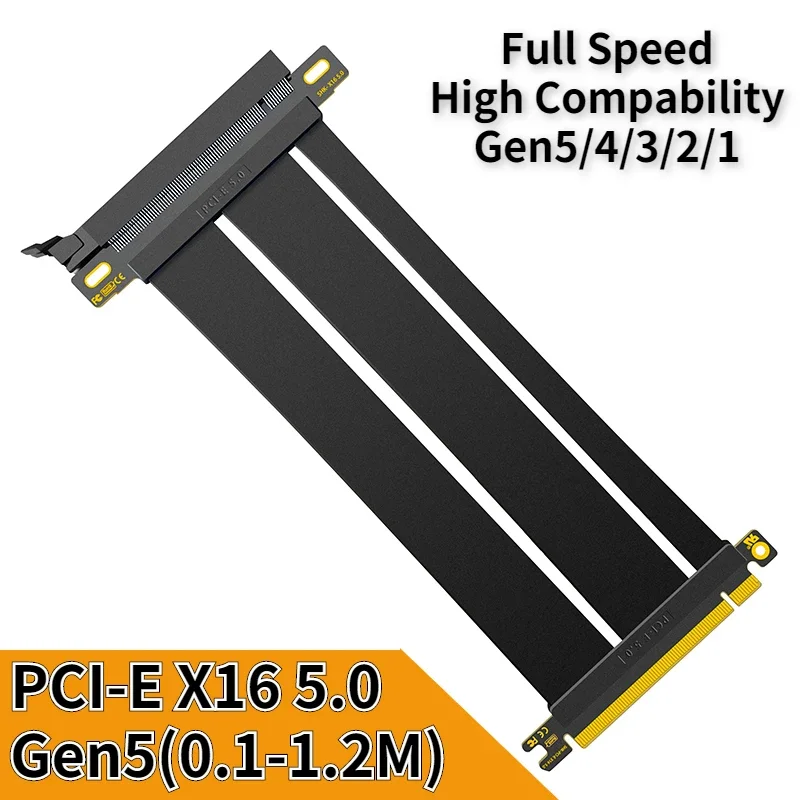 Cable elevador Universal PCIe 5,0, montaje de GPU de 90/180 grados, PCI Express 5,0 X16 GEN5, extensor para juegos, GTX RTX Rx, tarjetas de vídeo