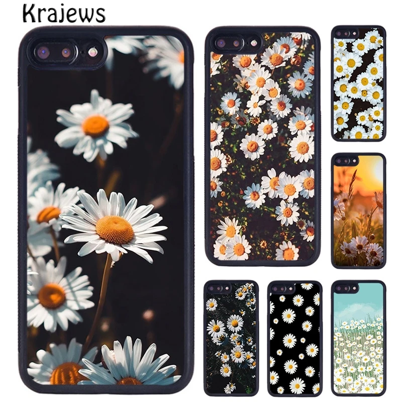 Funda de teléfono Krajews Daisy Flower para iPhone 17 Air 16 15 14 plus 11 12 13 Pro Max