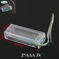 2pcs 2xAAA Clear