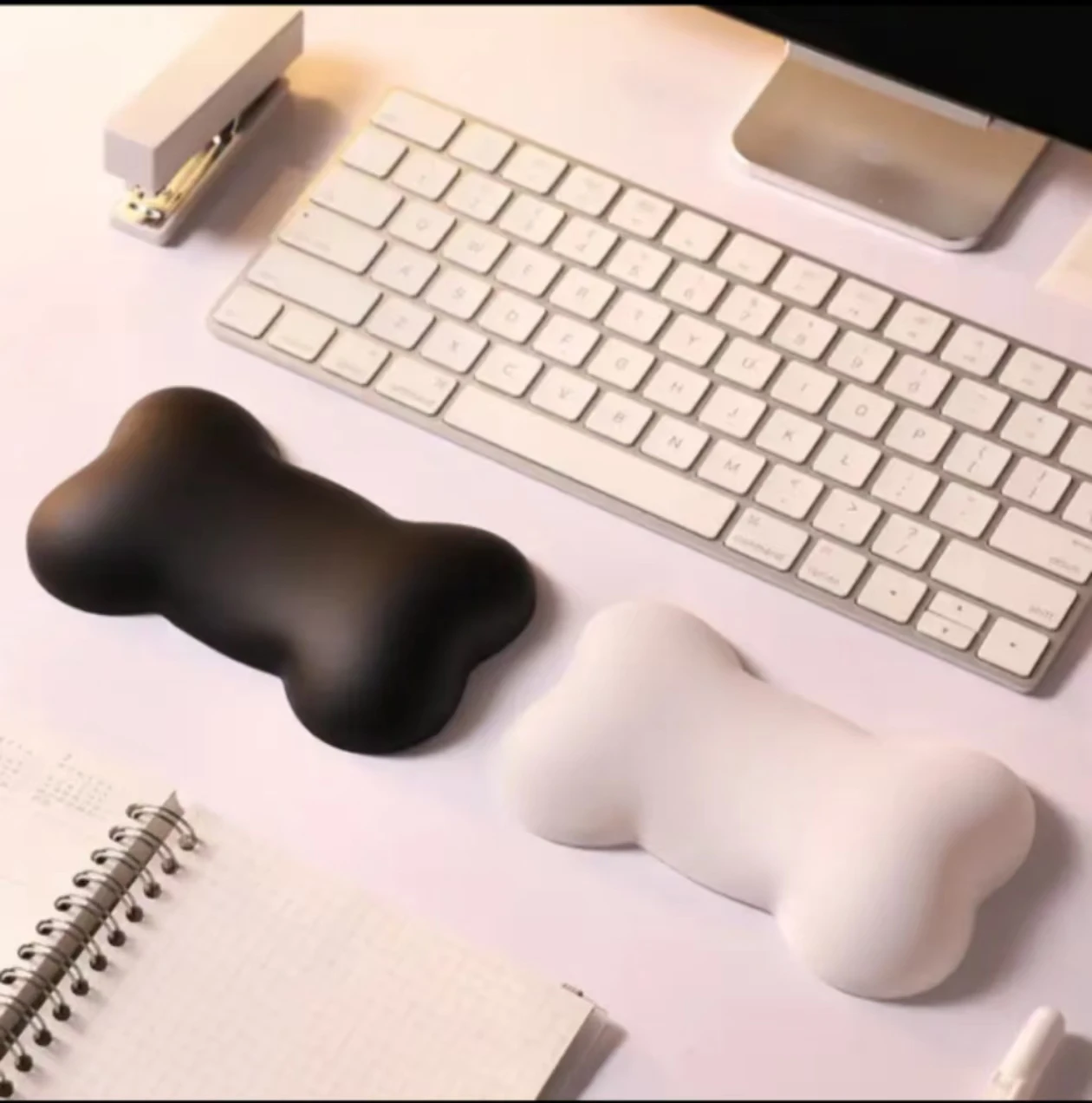 Alfombrilla de ratón bonita, soporte para reposamuñecas, alfombrilla de ratón ergonómica de silicona antideslizante para suministros de oficina, accesorios de decoración de escritorio