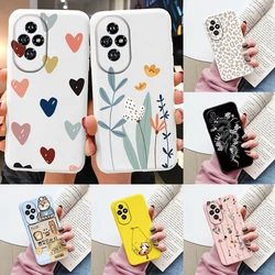Funda Silicona Mate Honor 200 Leopardo Corazón Antigolpes