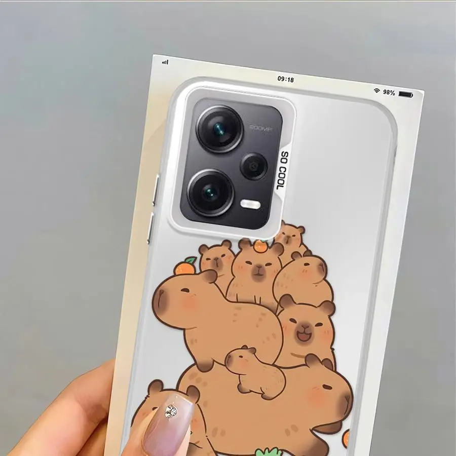 Funda trasera bonita de dibujos animados de capibara para Xiaomi Mi 12T Pro 13T 11 Lite - imagen 3