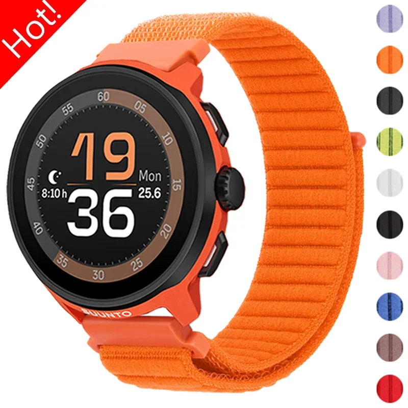 Correa de 20mm y 22mm para SUUNTO RACE S/Run/OCEAN/VERTICAL, correa de nailon para reloj SUUNTO 5 9 PEAK PRO/3, pulsera de Fitness