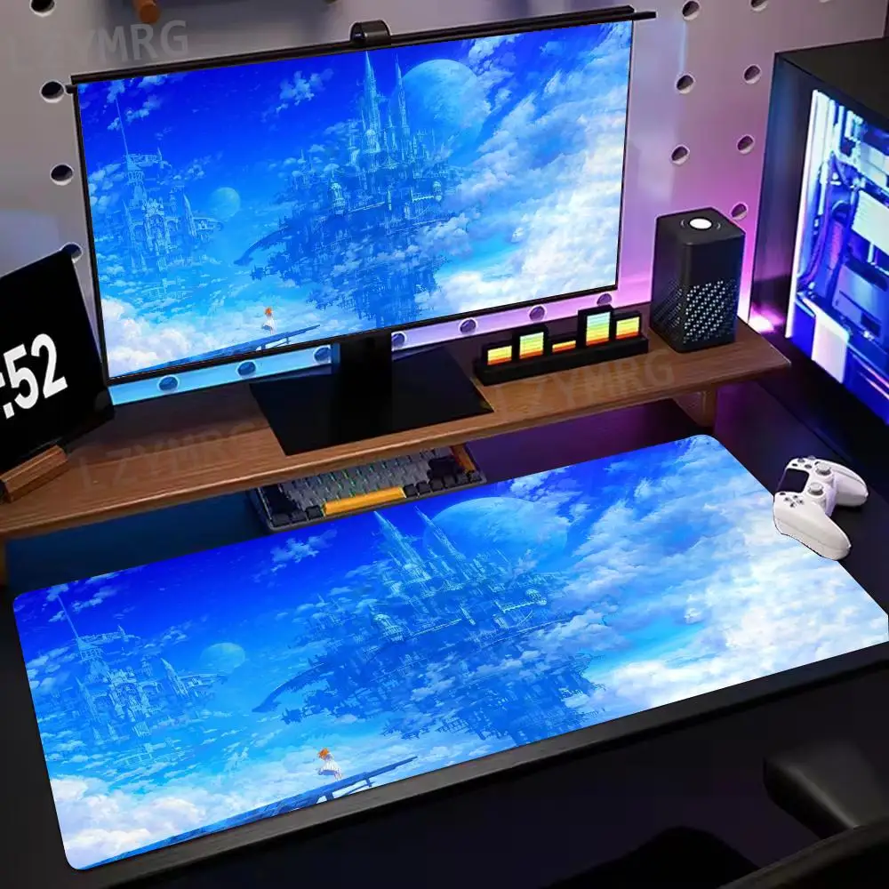 Alfombrilla de ratón con vista de ventana de hoja de arce de dibujos animados, accesorios de escritorio antideslizantes de goma grande, alfombrilla de ratón para decoración de teclado de oficina y jugadores - imagen 5