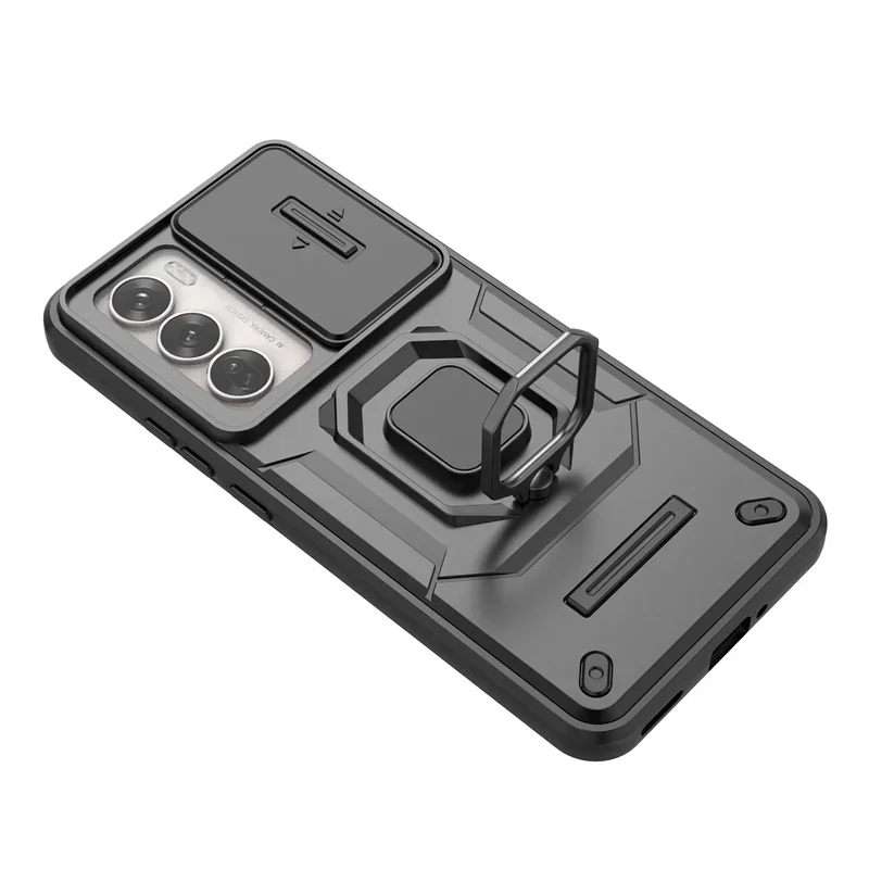 Para OPPO Reno 12 Pro 5G funda a prueba de golpes armadura lente deslizante funda de cámara para Reno 12 Reno12 Pro soporte anillo cubierta trasera - imagen 4