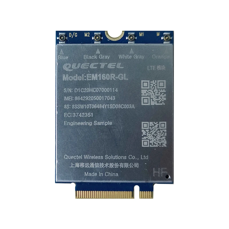 Original Quectel SDX24 EM160R-GL LTE Cat16 PCIE WWAN M.2 módulo adaptador WAN para Thinkpad T14 T15 T15G P14s P15 P17 Gen2 portátil