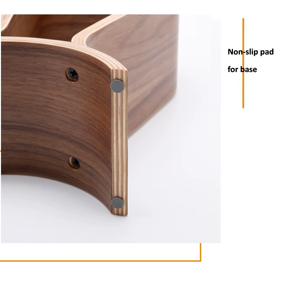 HKXA Soporte Auriculares Nogal para Gaming y Escritorio - imagen 2