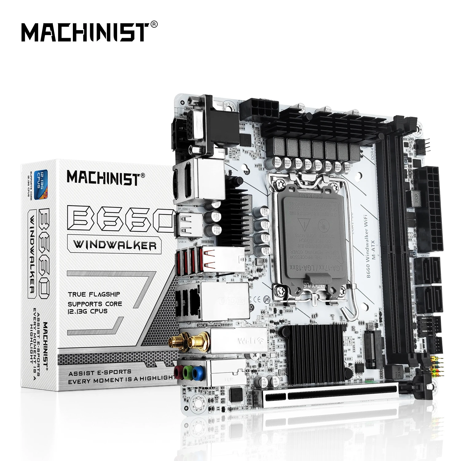 MACHINIST B660 WindWalker Wifi - Placa Base LGA1700 mini-ATX DDR4