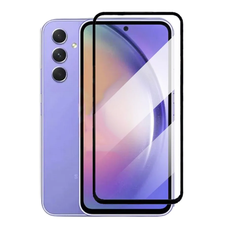 3 uds cubierta completa de vidrio templado para Samsung Galaxy A54 A74 A52S A53 Protector de pantalla para Samsung A14 A24 A34 S20FE S21FE - imagen 2