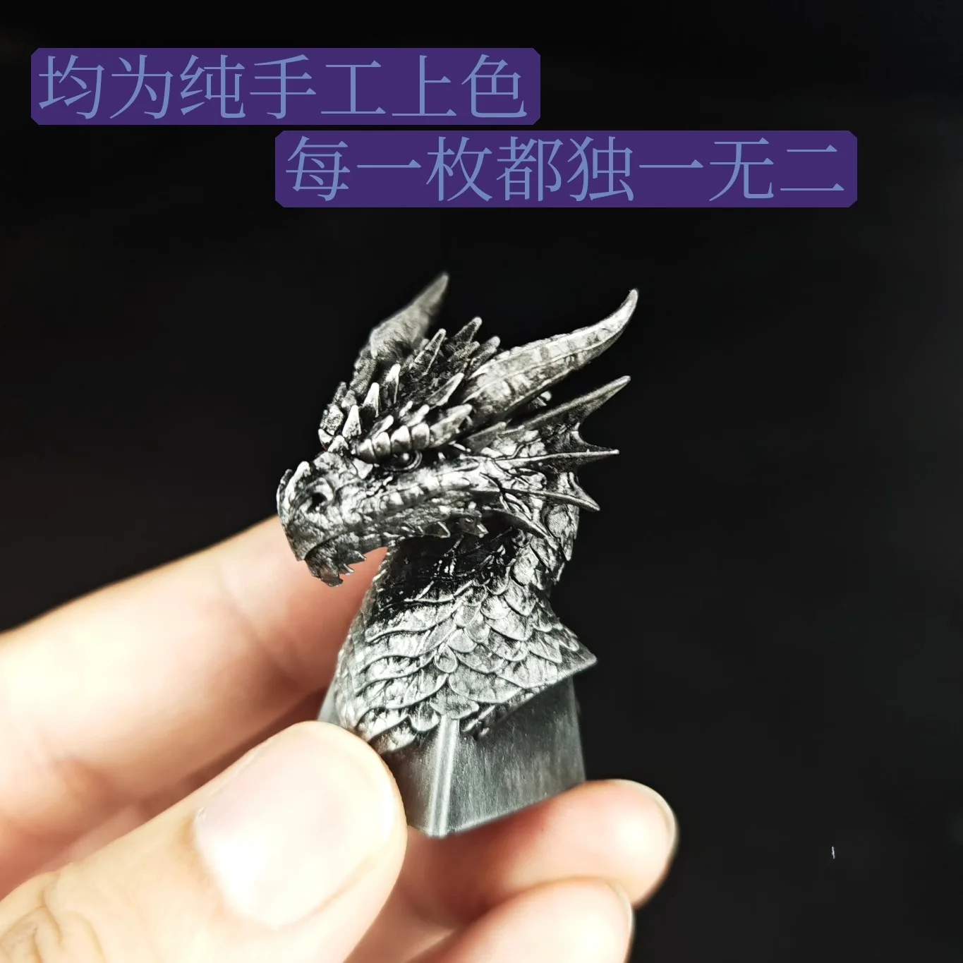 Teclas de dragón plateado/dorado, resina personalizada para juegos, teclas originales hechas a mano DIY personalizadas para teclado mecánico - imagen 3