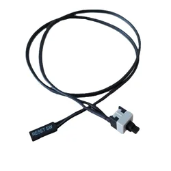 Cable Reset PC con Interruptor – 50cm Negro