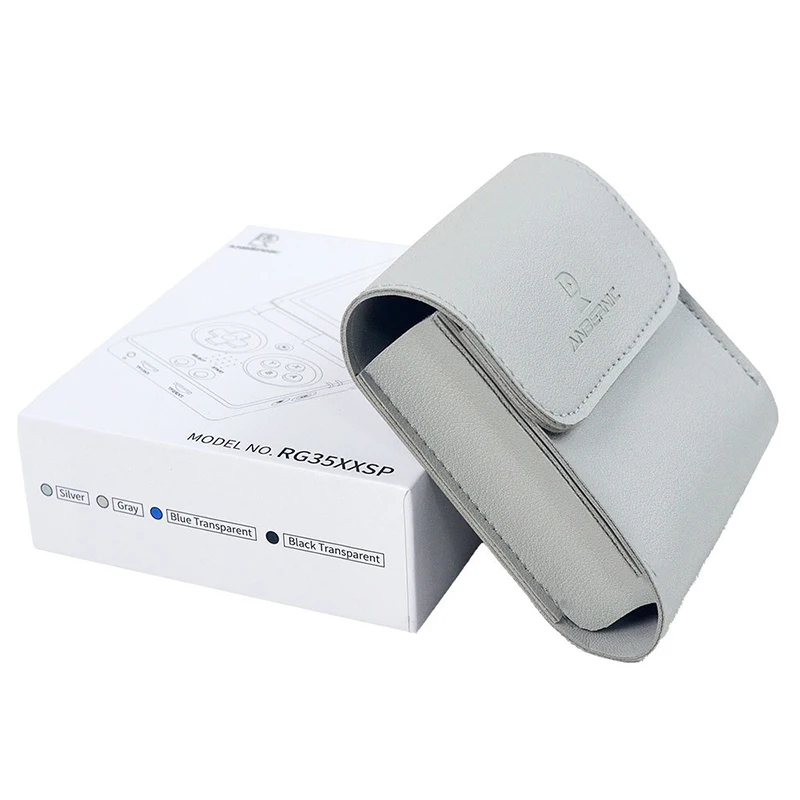 Bolsa de almacenamiento para consola de juegos ANBERNIC RG35XXSP, bolsa de almacenamiento para consola portátil plegable clásica, bolsa de almacenamiento de cuero PU - imagen 5