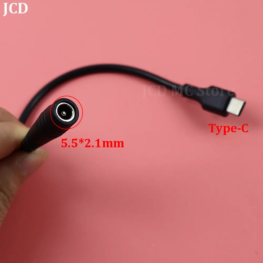 5A DC tipo c hembra a 5,5*2,1 Cables hembra 5521 conector de alimentación CC adaptador 5,5x2,1 convertidor USB tipo C - imagen 3