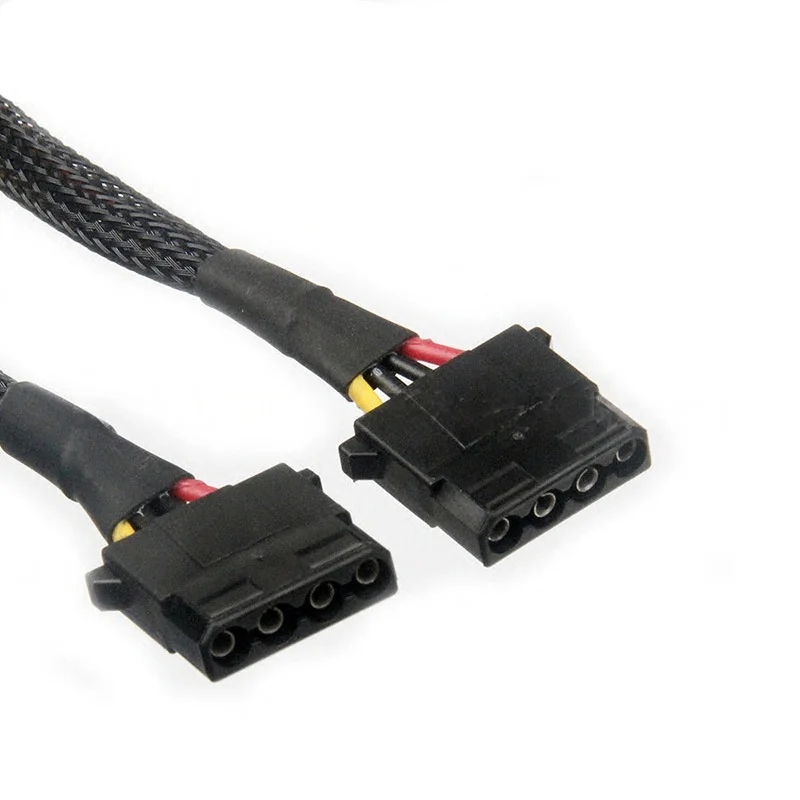Molex-divisor de Cable 1 a 2, Cable de unidad óptica de disco duro IDE, 20CM, 2 vías, Cable de alimentación grande de 4 pines, adaptador de enchufe macho a hembra - imagen 4