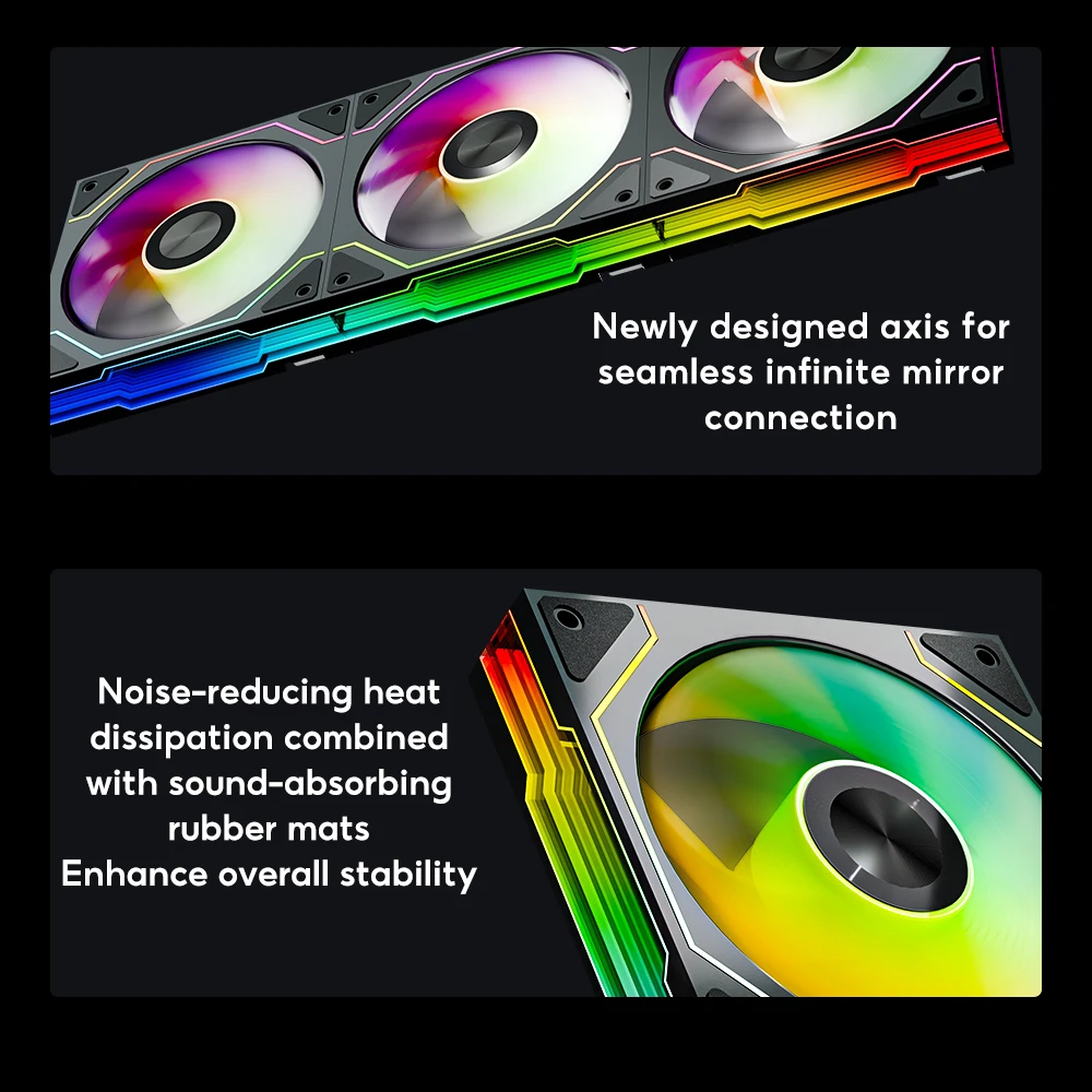 Jungle Leopard Star Track ARGB ventilador de chasis 12CM ventilador de refrigeración luz divina síncrona 5V3Pin espejo ilimitado sin costuras - imagen 4