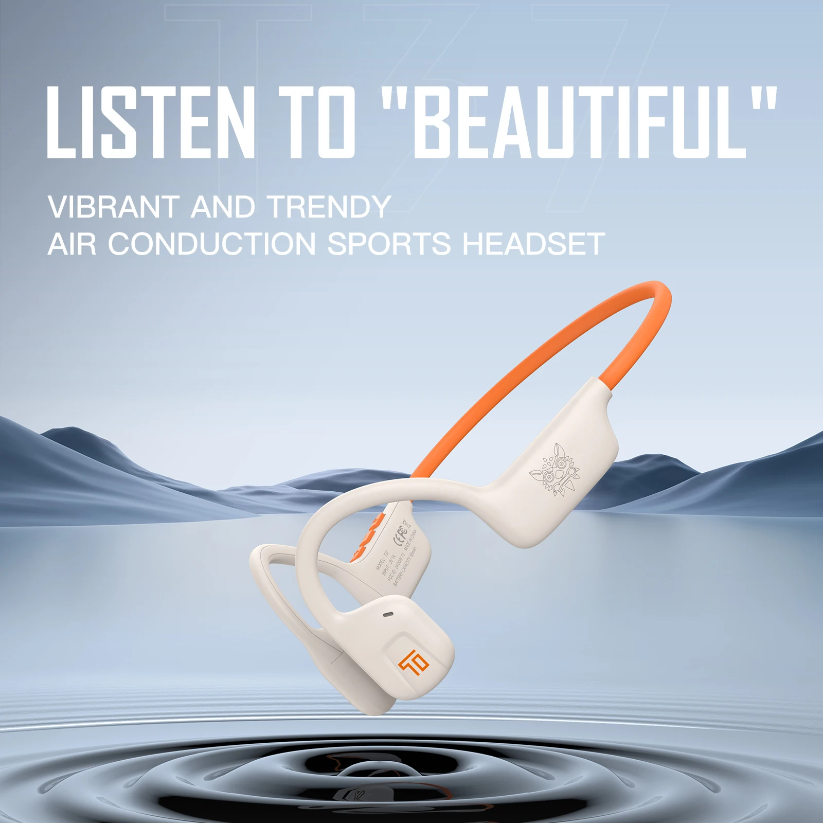 ONIKUMA T37 Air Conduction Earphone bluetooth 5.3 Stereo HD Audio IP66 Waterproof Sport Earphone Bone Conduction Earphone - imagen 2